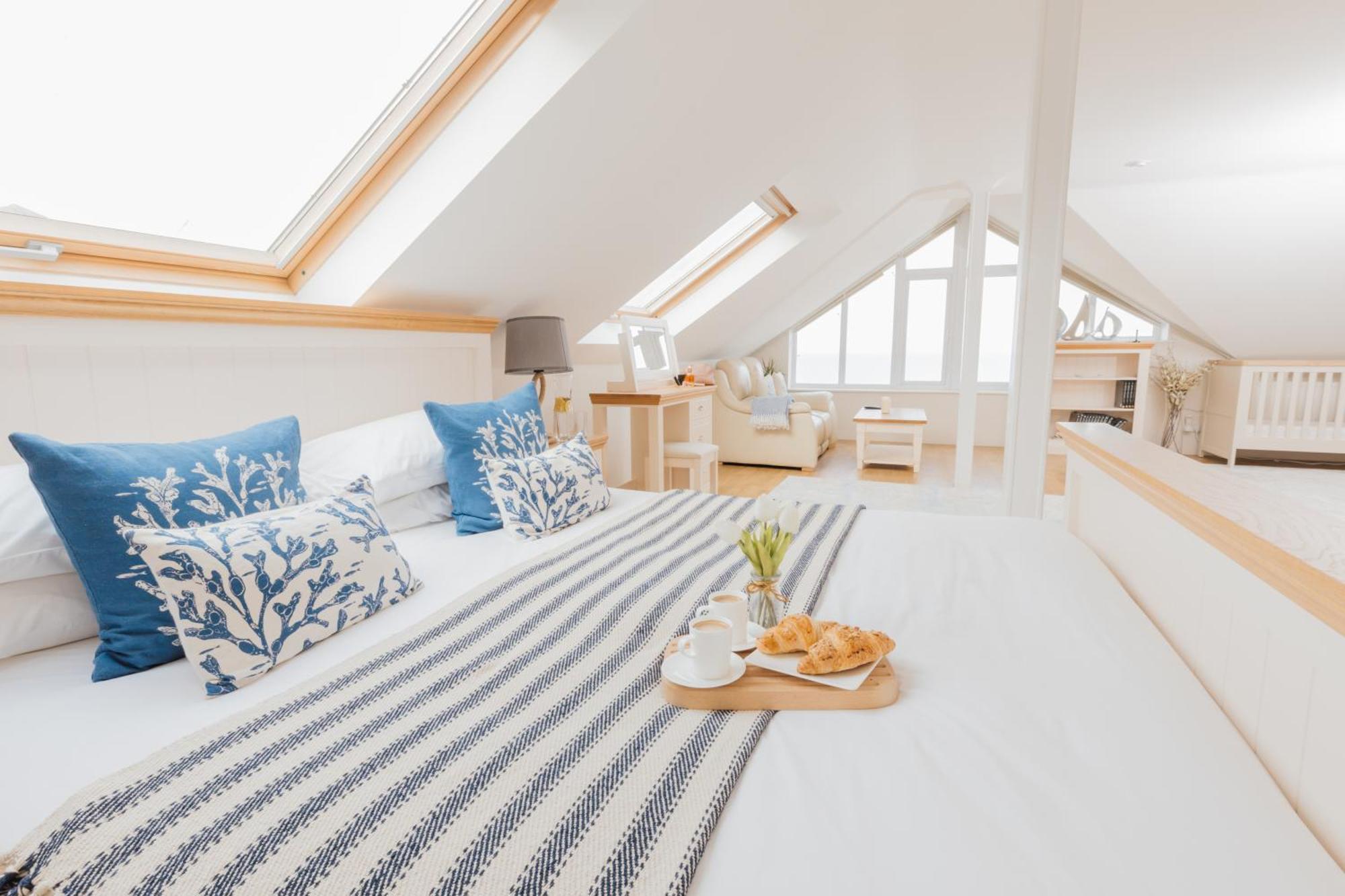 Carbis Bay - Luxury 3 Bed Penthouse Apartment With Sea Views Parking Sauna Balcony Zewnętrze zdjęcie